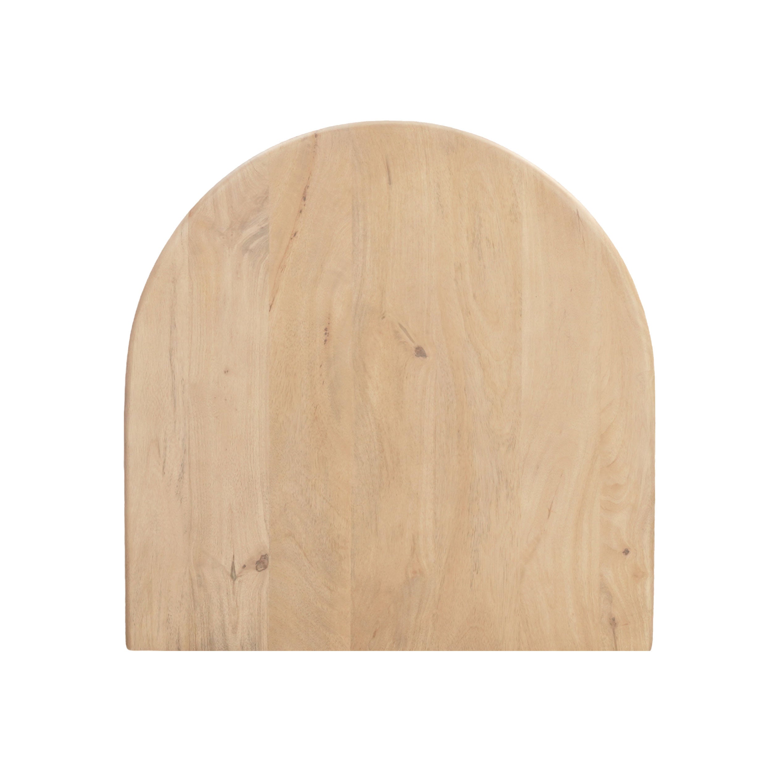 22" Natural Solid Wood Block End Table With Shelf