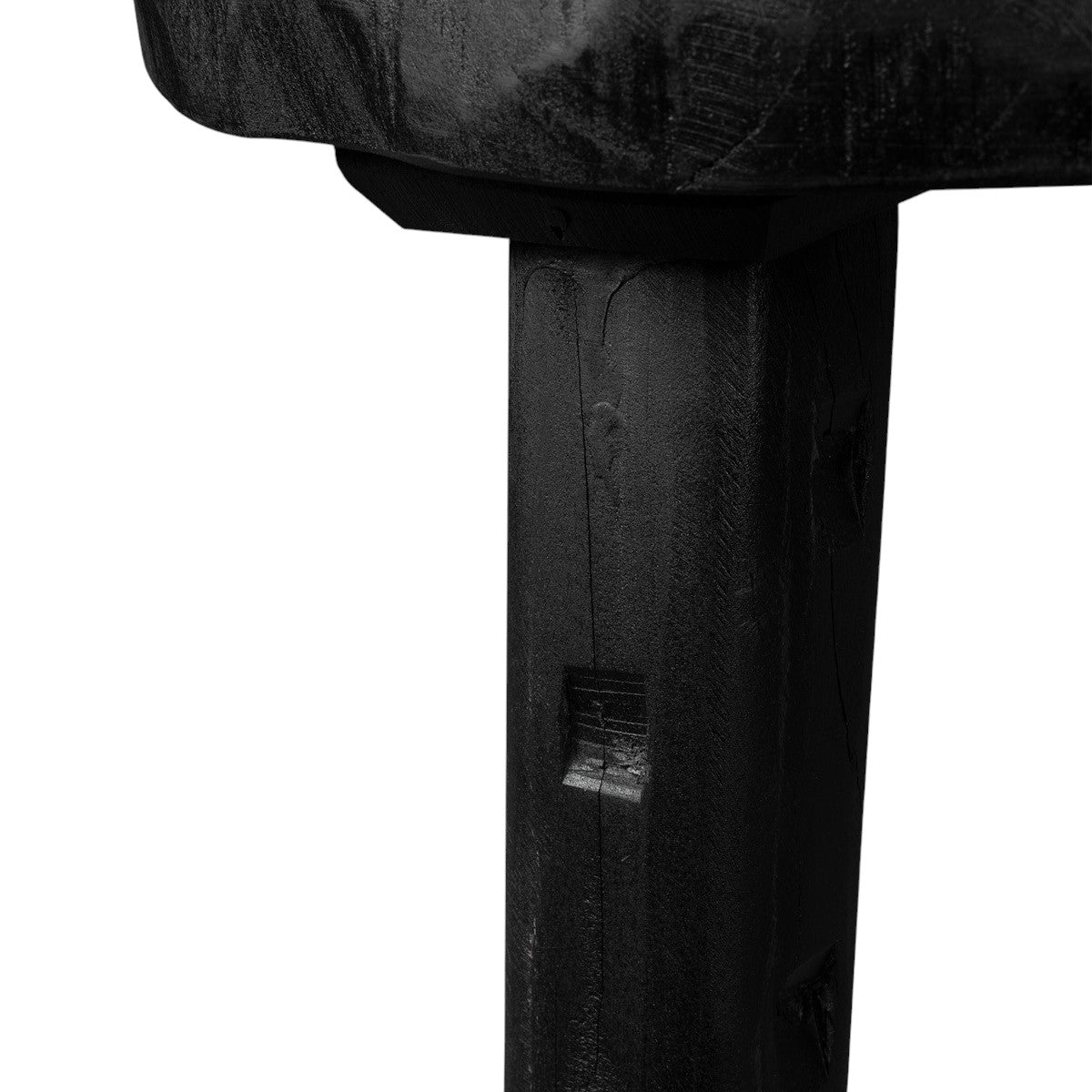 19" Black Solid Wood Round End Table