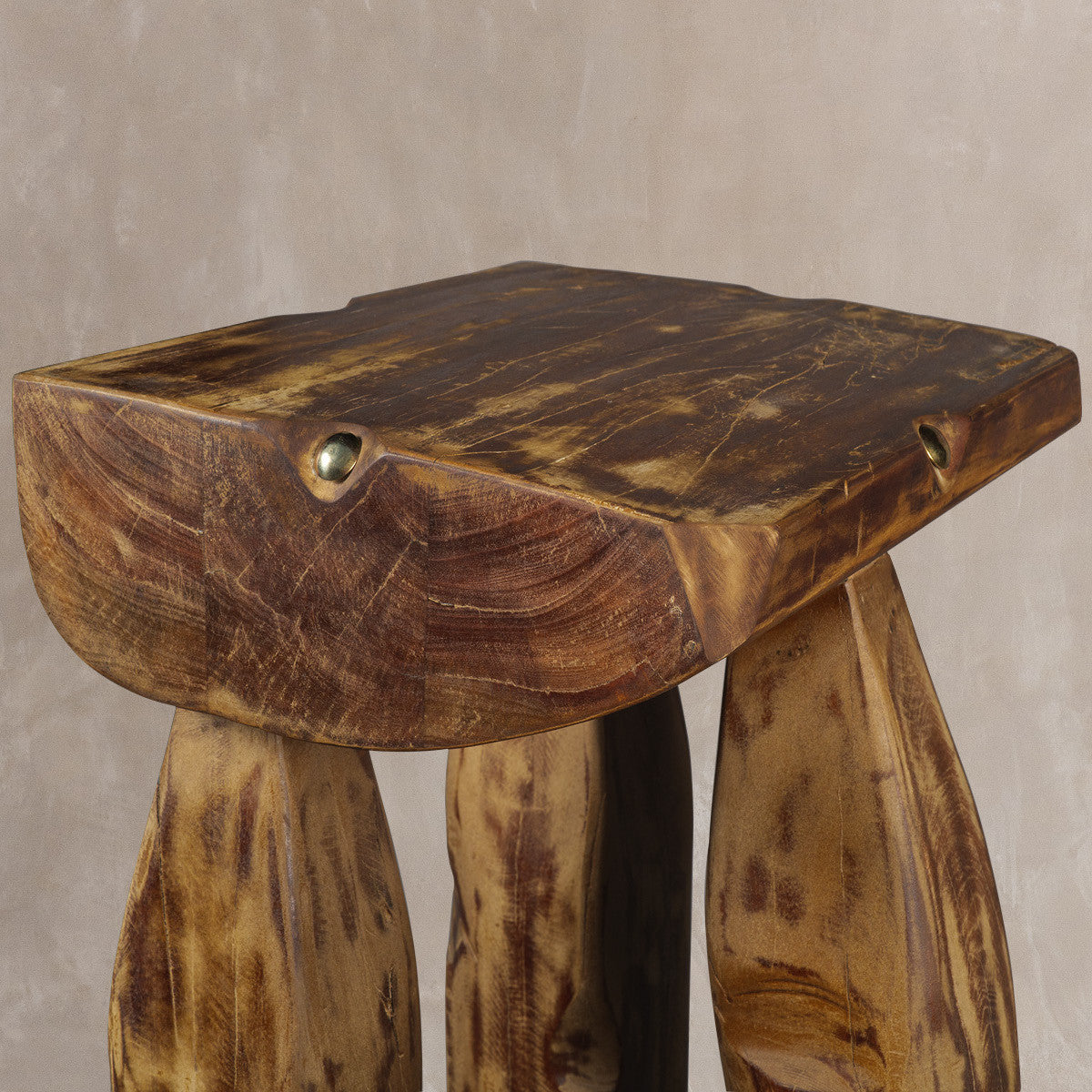 24" Brown Solid Wood Square End Table