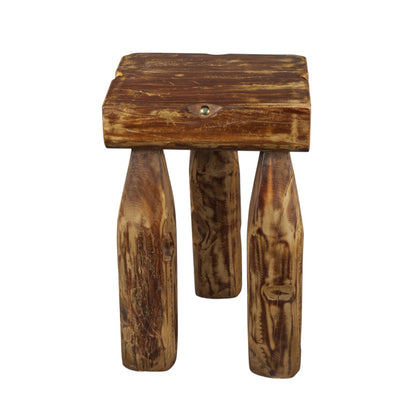 24" Brown Solid Wood Square End Table