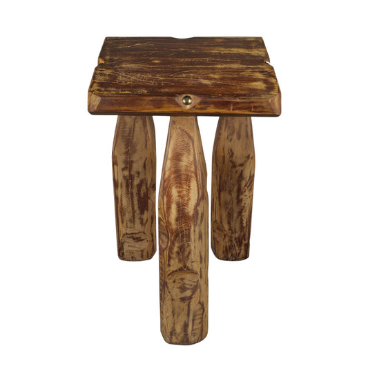 24" Brown Solid Wood Square End Table