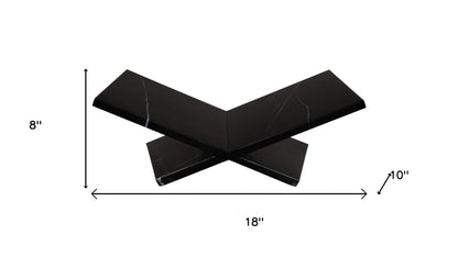 8" Black One Tier Bookcase