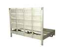 Gray Slat Back Solid Wood King Bed Frame