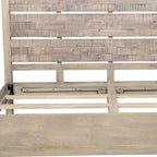 Gray Slat Back Solid Wood King Bed Frame