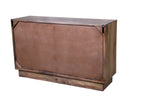 57" Brown Carved Abstract Solid Wood Six Drawer Dresser