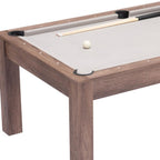 85" Brown Convertible Game And Dining Table
