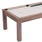 85" Brown Convertible Game And Dining Table