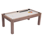 85" Brown Convertible Game And Dining Table