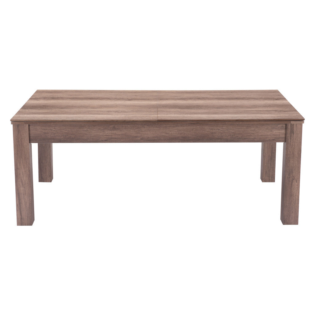 85" Brown Convertible Game And Dining Table