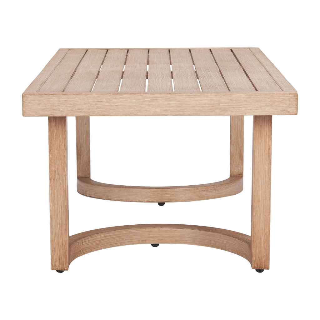 51" Brown Aluminum Outdoor Coffee Table