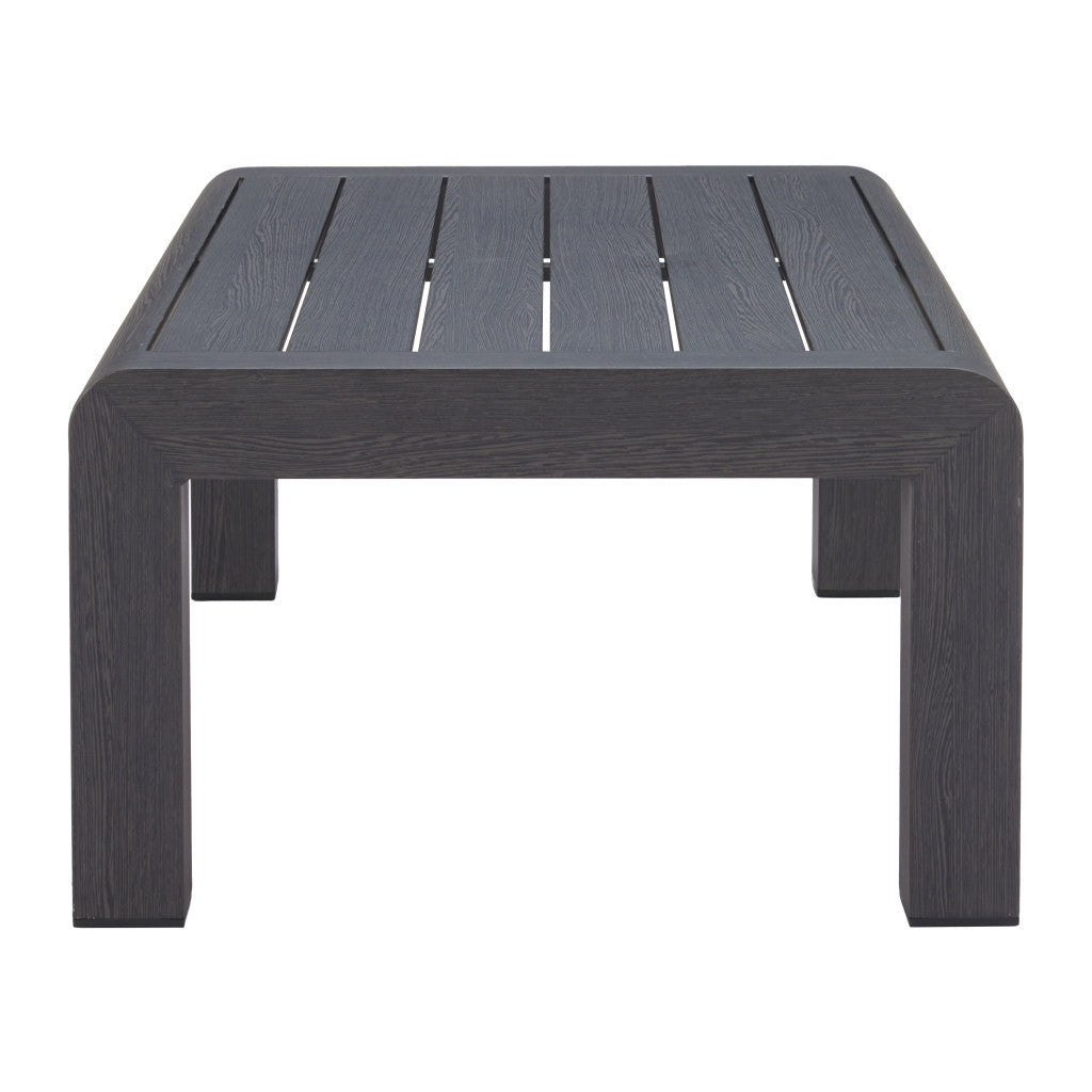 48" Black Aluminum Outdoor Coffee Table