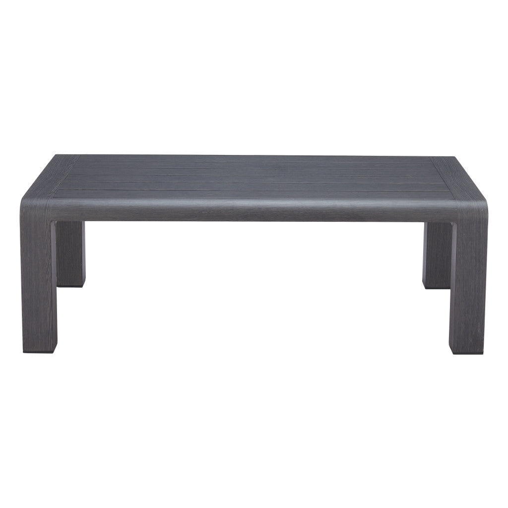 48" Black Aluminum Outdoor Coffee Table