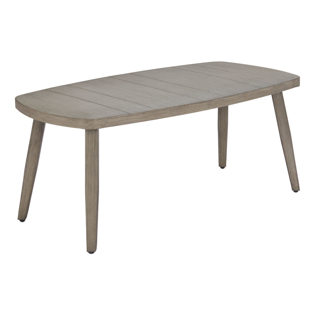 43" Brown Aluminum Outdoor Coffee Table