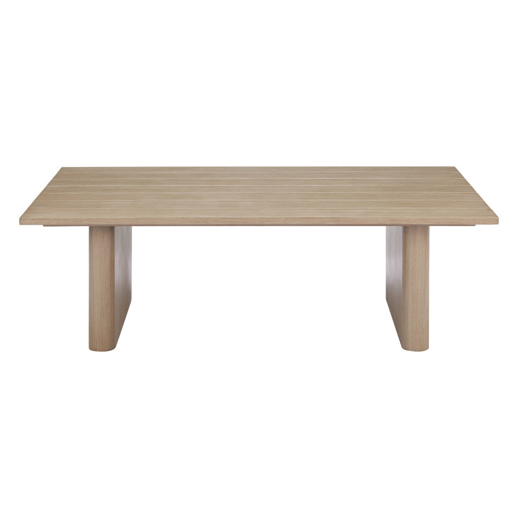 48" Natural Aluminum Outdoor Coffee Table