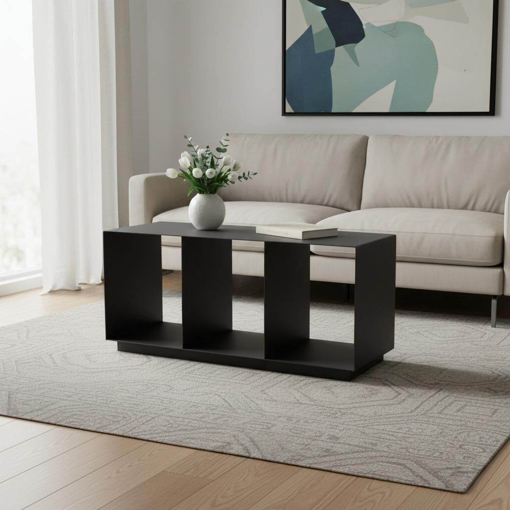 36" Charcoal Aluminum Outdoor Coffee Table