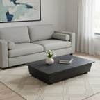 50" Black Aluminum Outdoor Coffee Table