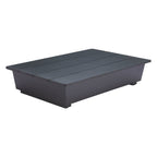 50" Black Aluminum Outdoor Coffee Table