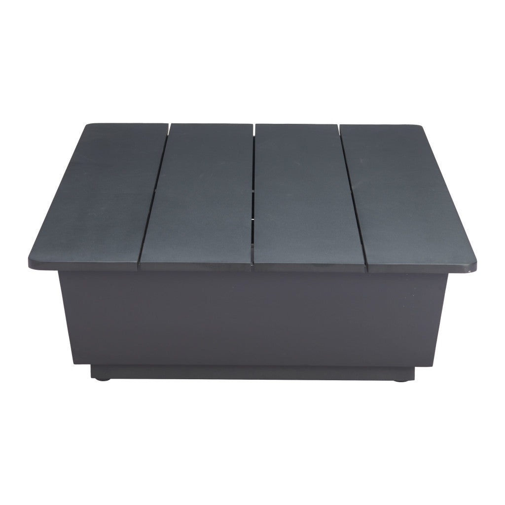 50" Black Aluminum Outdoor Coffee Table