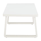 43" White Aluminum Outdoor Coffee Table