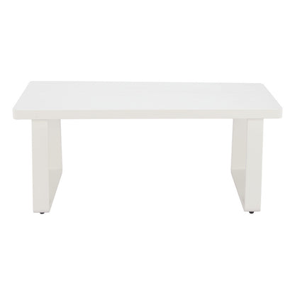 43" White Aluminum Outdoor Coffee Table