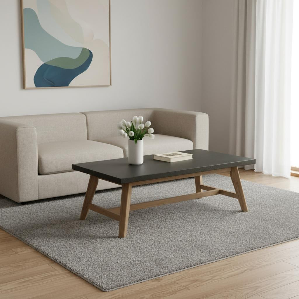 48" Dark Gray Concrete Outdoor Coffee Table