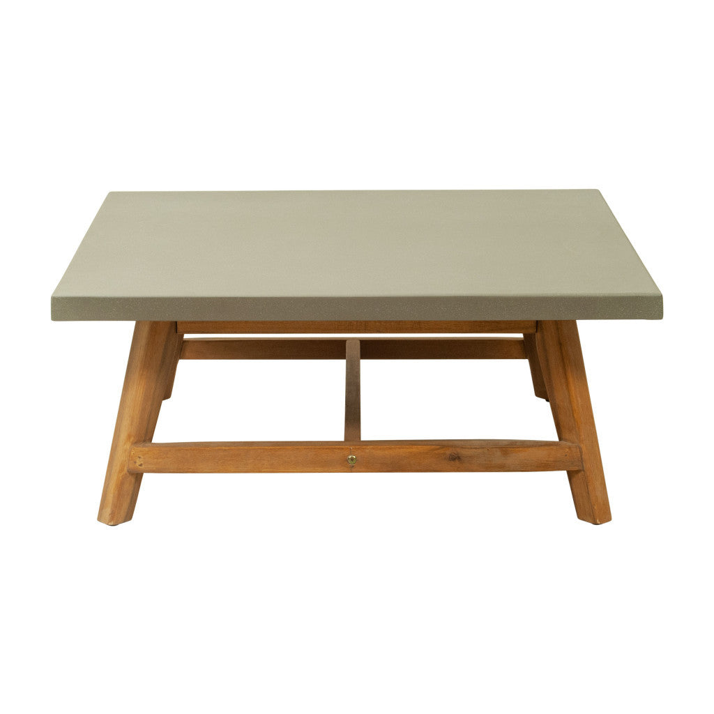 36" Gray Concrete Outdoor Coffee Table