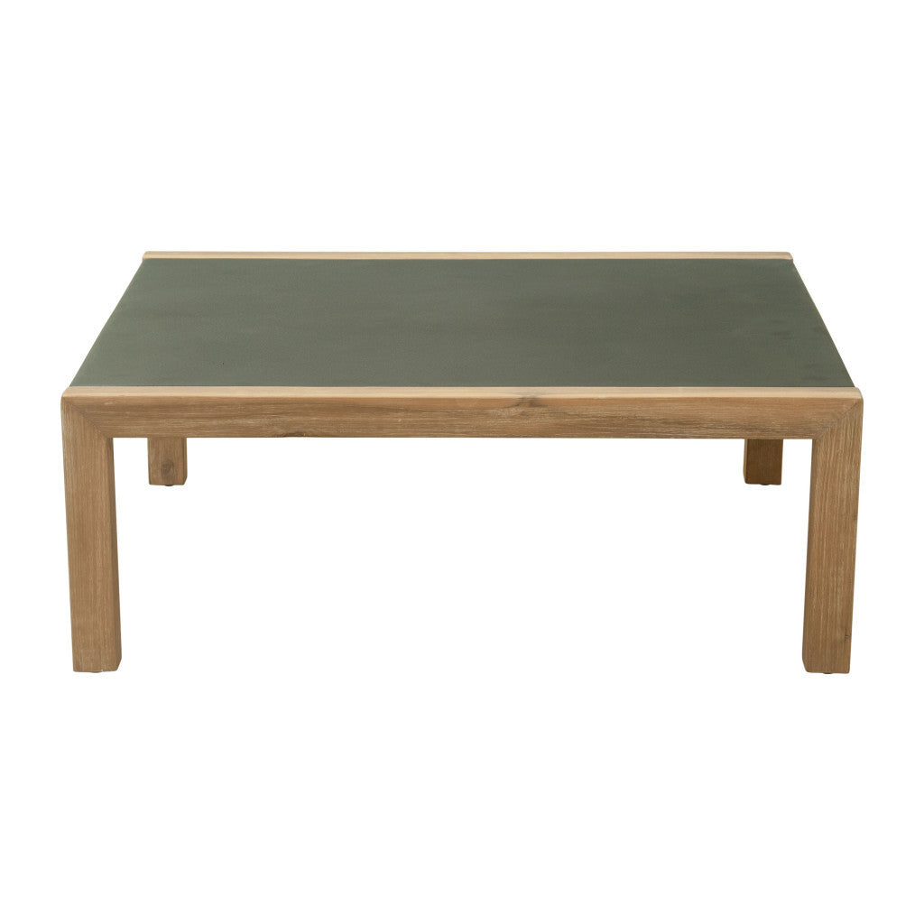 36" Gray Square Concrete Outdoor Coffee Table