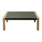 36" Gray Square Concrete Outdoor Coffee Table