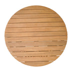 32" Natural Rounded Solid Wood Outdoor Coffee Table