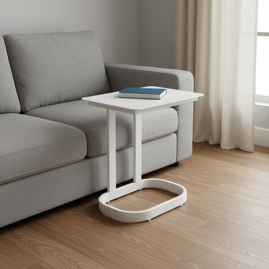 24" White Aluminum End Table