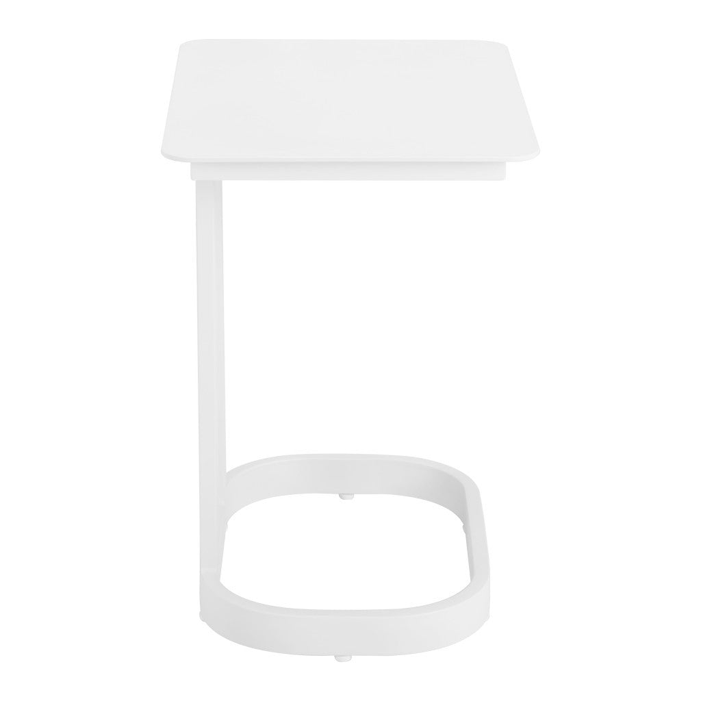 24" White Aluminum End Table