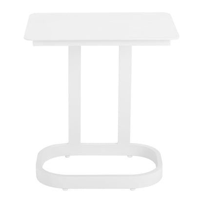 24" White Aluminum End Table