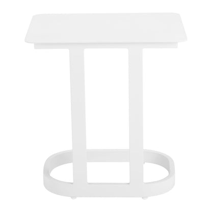 24" White Aluminum End Table