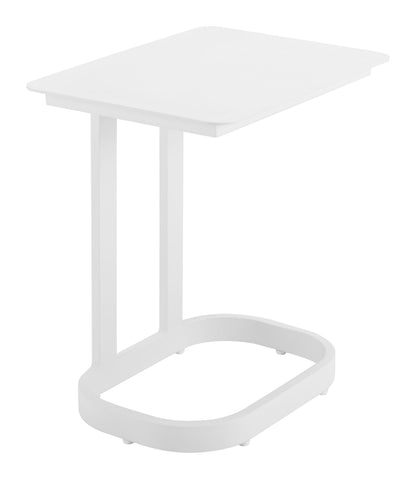 24" White Aluminum End Table