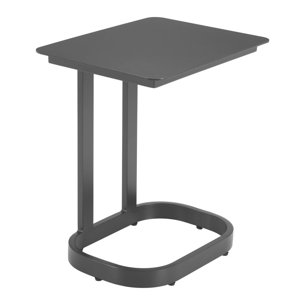 24" Black Aluminum End Table