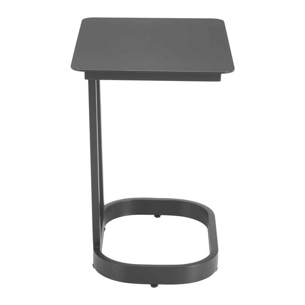 24" Black Aluminum End Table