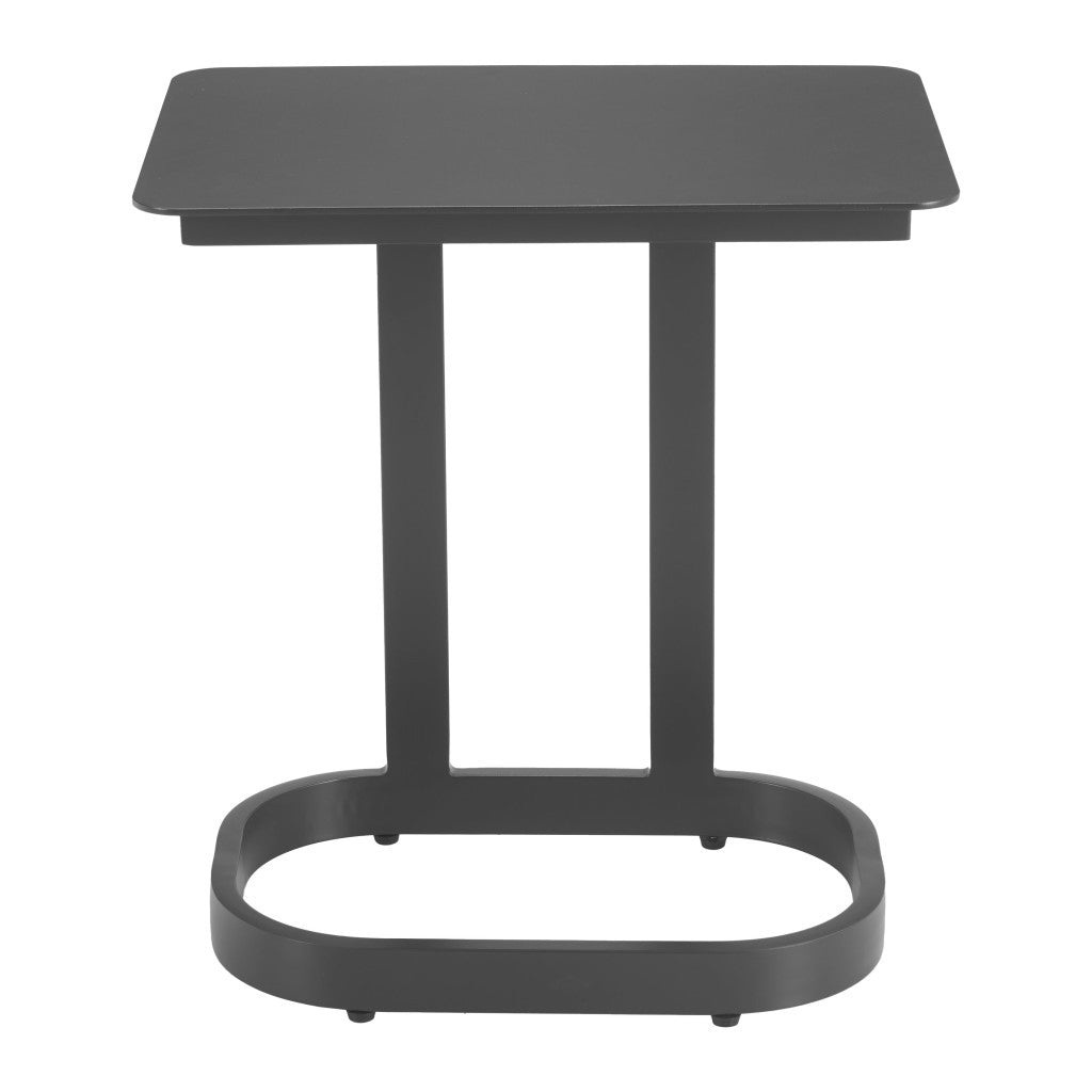 24" Black Aluminum End Table