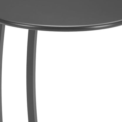 24" Black Aluminum Round End Table