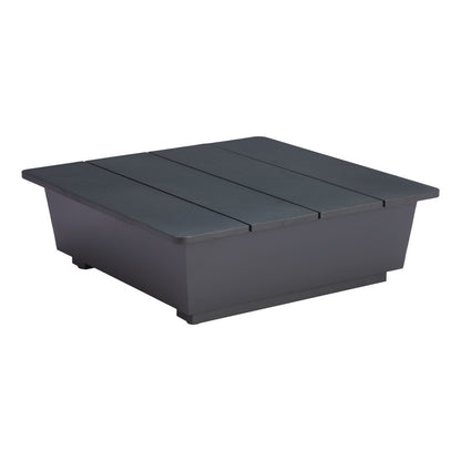 11" Black Aluminum Square Block End Table