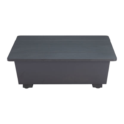 11" Black Aluminum Square Block End Table
