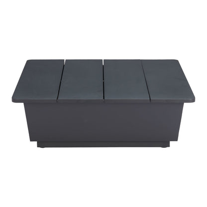 11" Black Aluminum Square Block End Table