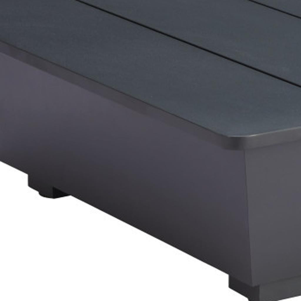 11" Black Aluminum Square Block End Table