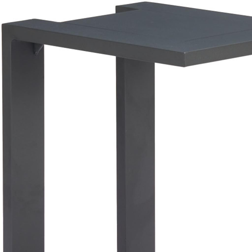 24" Black Aluminum End Table