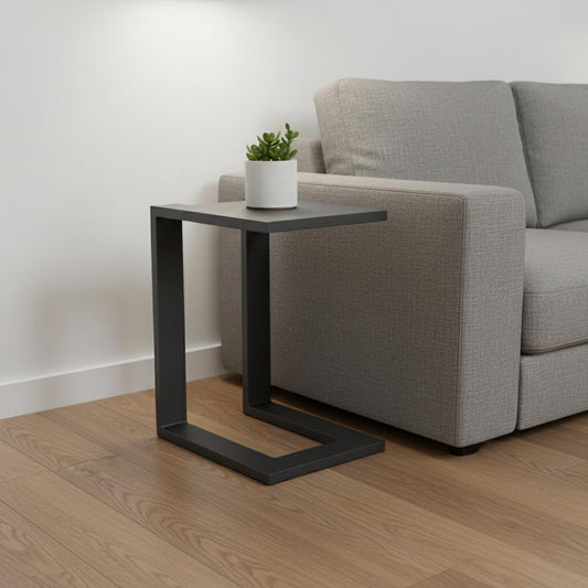24" Black Aluminum End Table