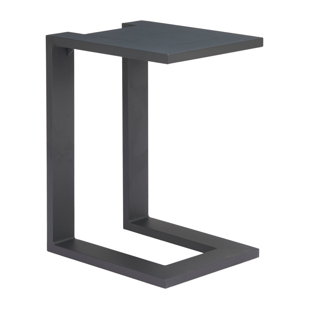 24" Black Aluminum End Table