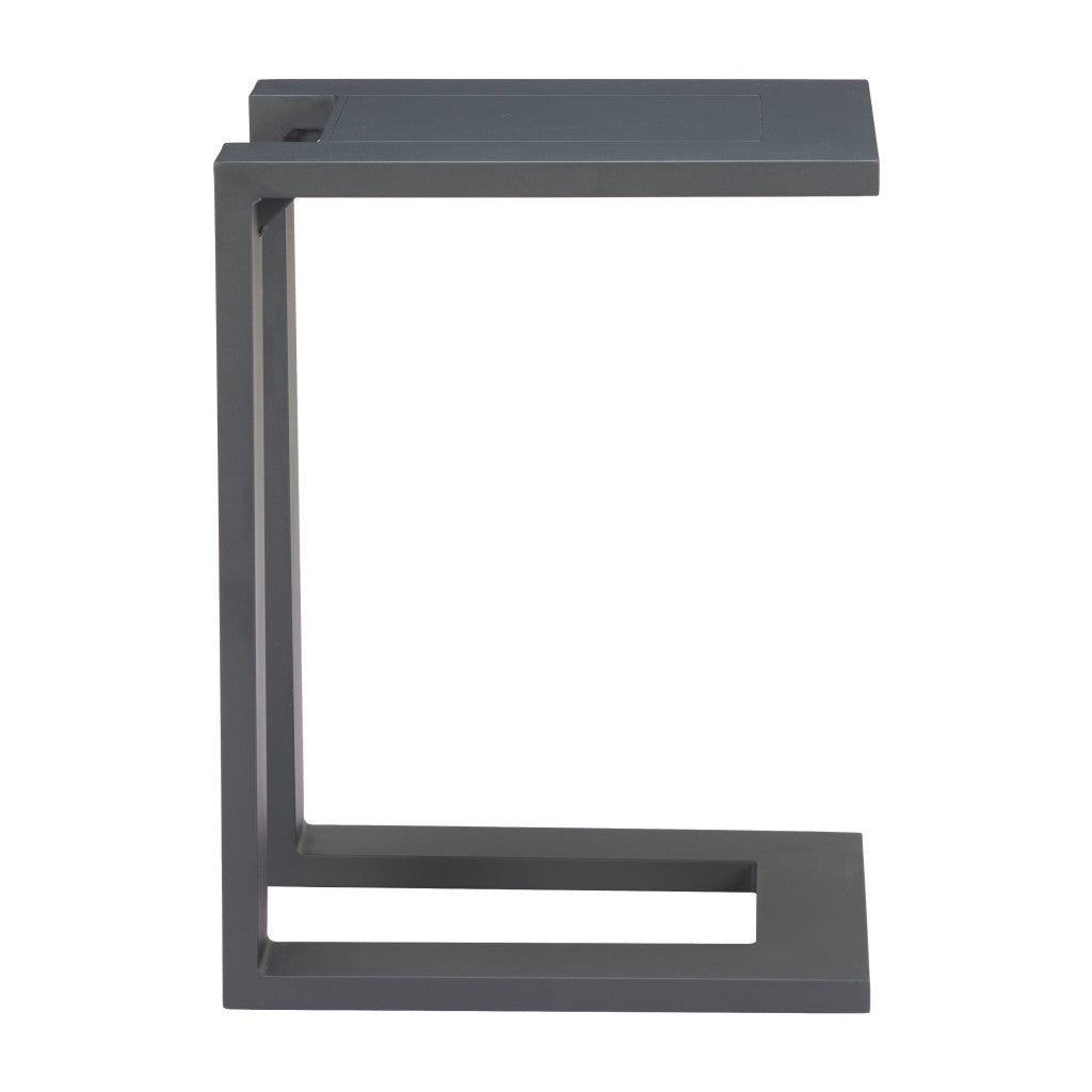 24" Black Aluminum End Table