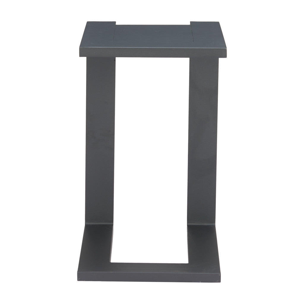 24" Black Aluminum End Table