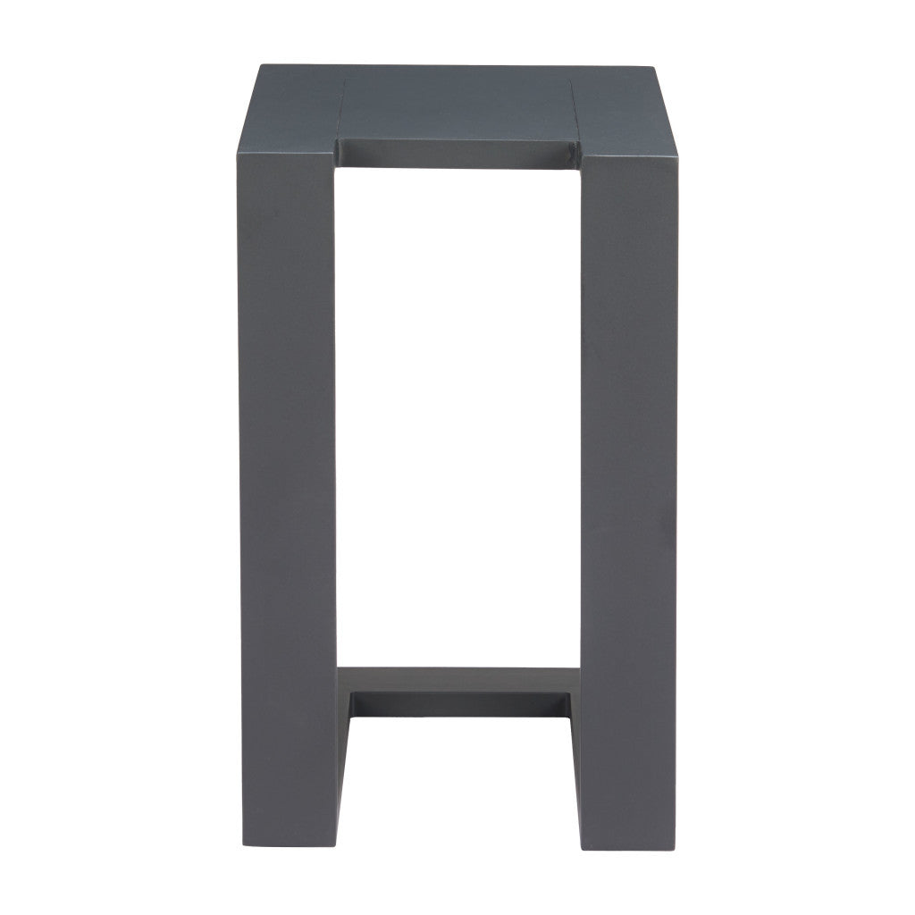24" Black Aluminum End Table