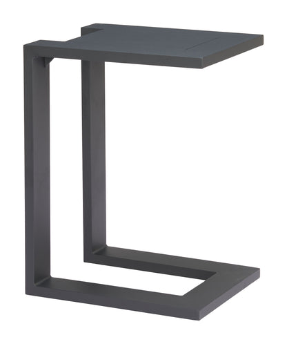 24" Black Aluminum End Table