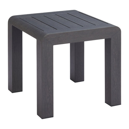 22" Black Aluminum Square End Table